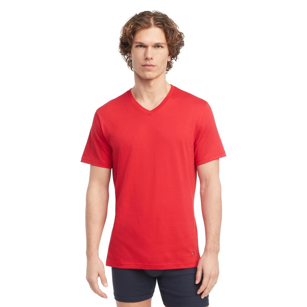 Tommy Hilfiger Men's Undershirts Classic 3 Pack Red White Black Size S Sealed - Picture 5 of 9